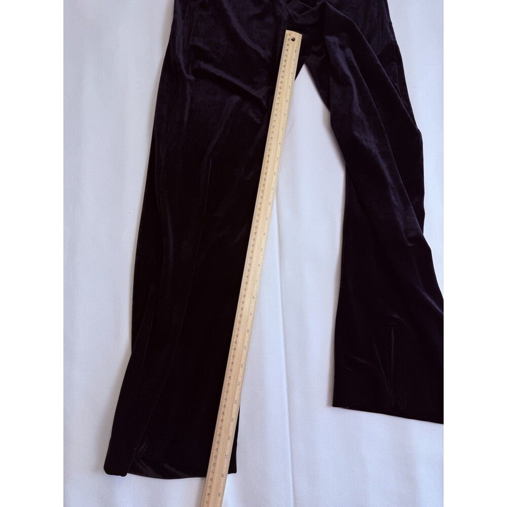 SPANX Black Velour 2-Piece Set Zip Long Sleeve Top & Wide-Leg Pants S - Picture 12 of 14